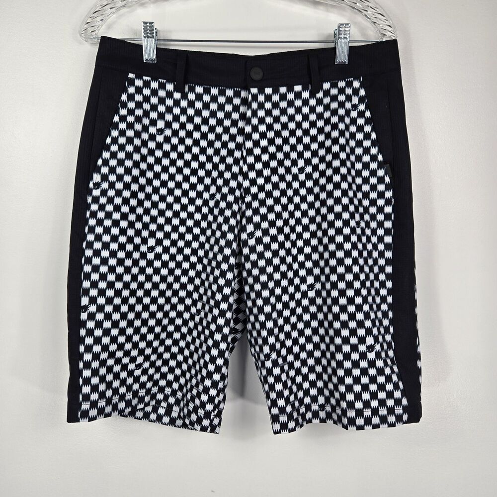 WAAC Win At All Costs Men's Size 1 Waist 32 Checkered Golf Shorts EUC